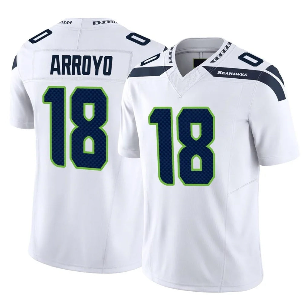 Kooe S.Seahawks #18 Elijah Arroyo Player White Limited Vapor F.U.S.E. Home Game Stitched Jerseys