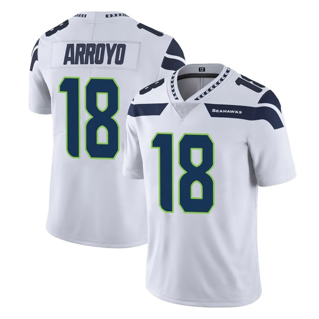 Kooe S.Seahawks #18 Elijah Arroyo Player White Limited Vapor Untouchable Home Game Stitched Jerseys