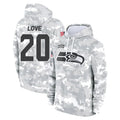 Kooe S.Seahawks #20 Julian Love Player Arctic Camo Limited Salute to Service Pullover Hoodies Game Stitched Jerseys