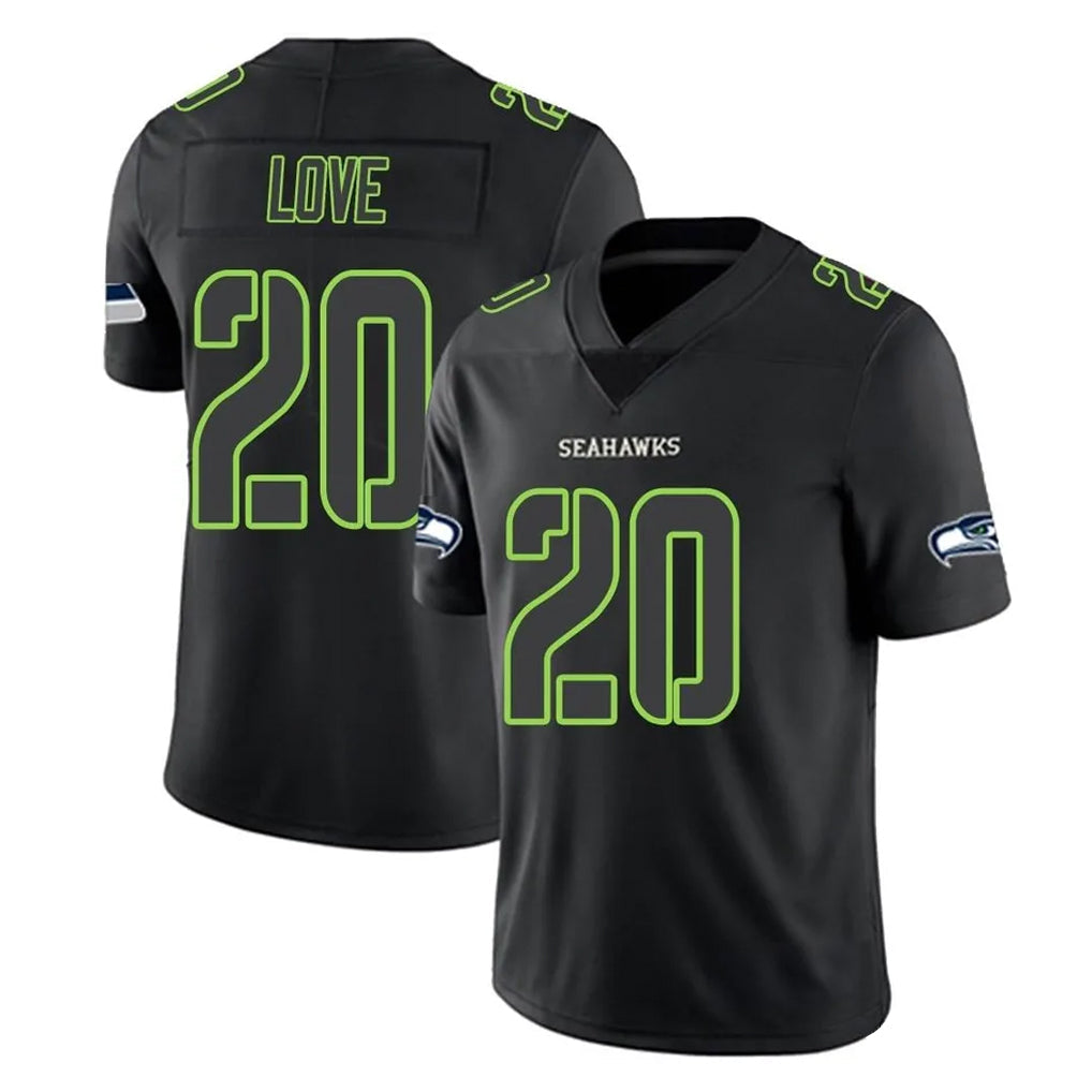 Kooe S.Seahawks #20 Julian Love Player Black Impact Limited Home Game Stitched Jerseys