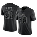 Kooe S.Seahawks #20 Julian Love Player Black Limited Reflective Home Game Stitched Jerseys
