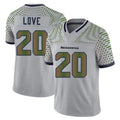Kooe S.Seahawks #20 Julian Love Player Grey Limited 2025 Rivalries Collection Home Game Stitched Jerseys
