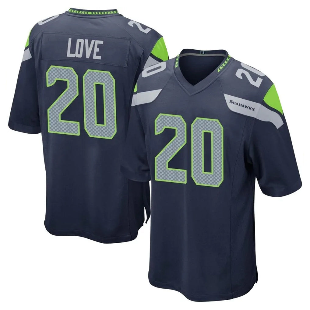 Kooe S.Seahawks #20 Julian Love Player Navy Home Game Stitched Jerseys
