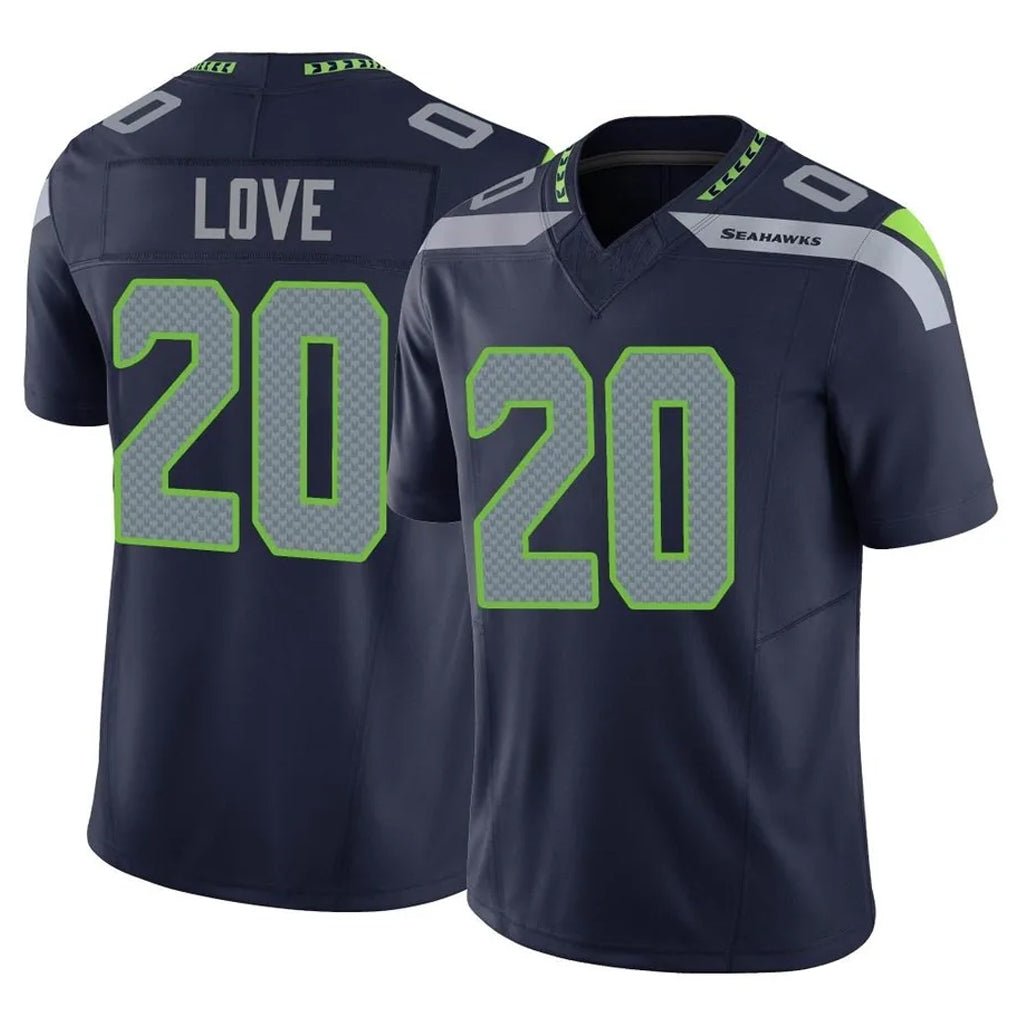 Kooe S.Seahawks #20 Julian Love Player Navy Limited Vapor F.U.S.E. Home Game Stitched Jerseys
