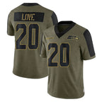 Kooe S.Seahawks #20 Julian Love Player Olive Salute To Service Limited Game Stitched Jerseys