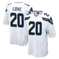 Kooe S.Seahawks #20 Julian Love Player White Home Game Stitched Jerseys