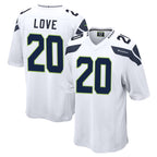 Kooe S.Seahawks #20 Julian Love Player White Home Game Stitched Jerseys