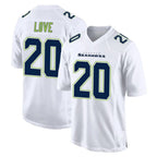 Kooe S.Seahawks #20 Julian Love Player White Tundra Fashion Home Game Stitched Jerseys