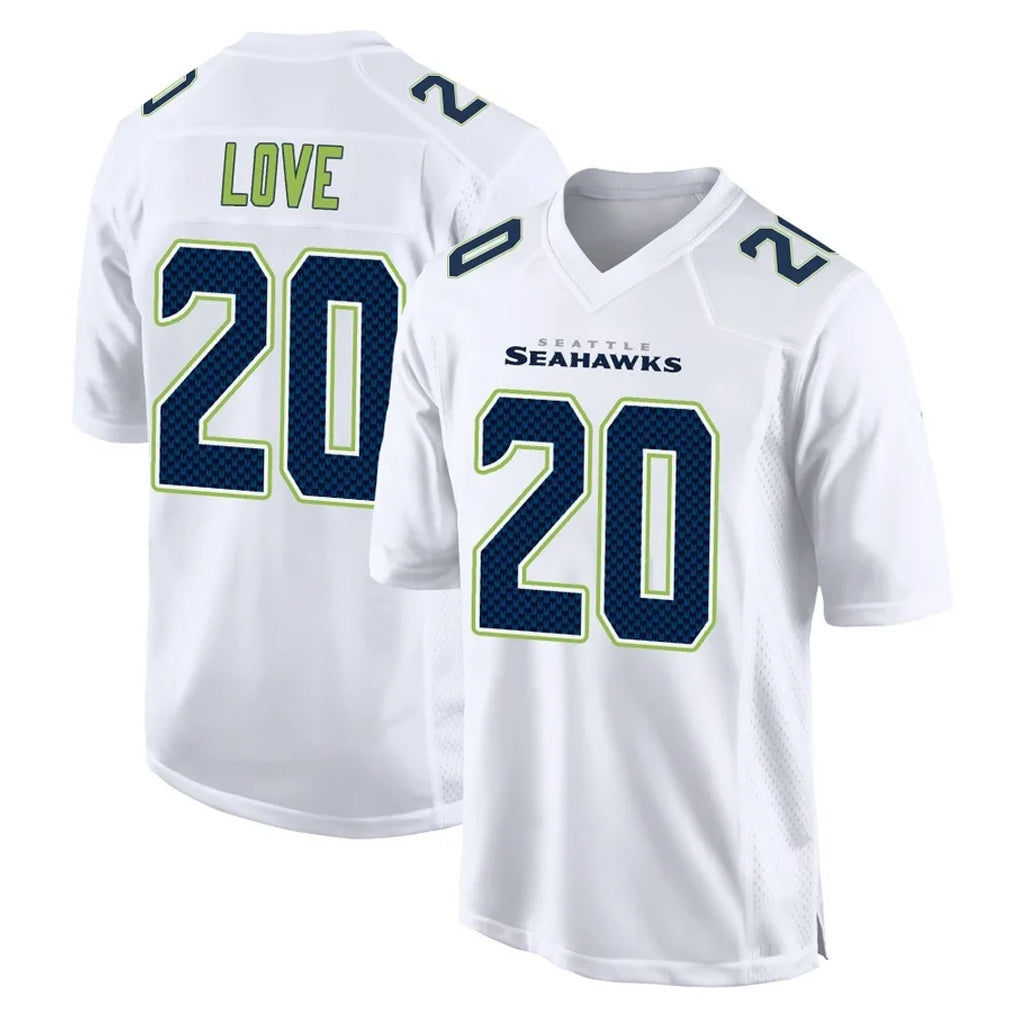 Kooe S.Seahawks #20 Julian Love Player White Tundra Fashion Home Game Stitched Jerseys