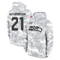 Kooe S.Seahawks #21 Devon Witherspoon Player Arctic Camo Limited Salute to Service Pullover Hoodies Game Stitched Jerseys