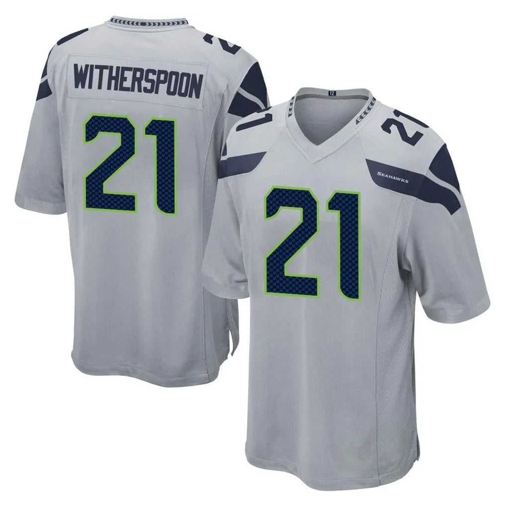 Kooe S.Seahawks #21 Devon Witherspoon Player Gray Home Game Stitched Jerseys