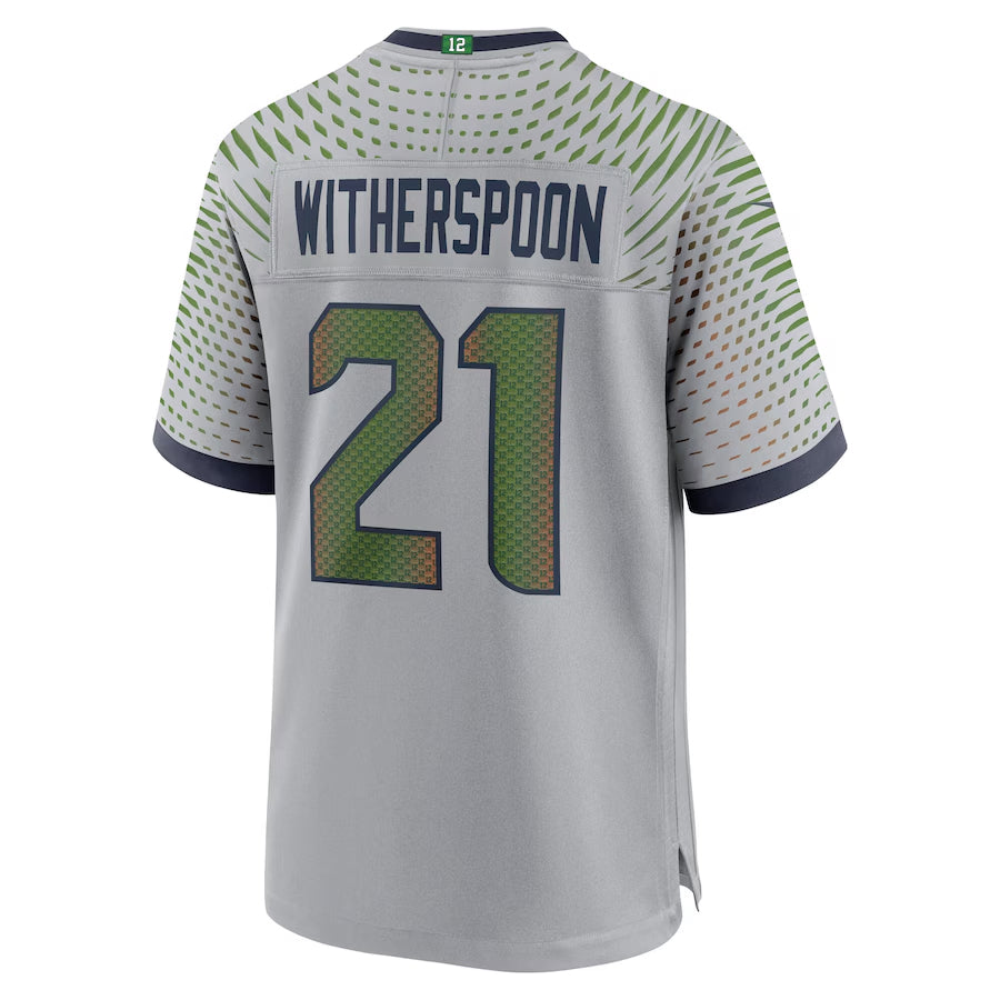 Kooe S.Seahawks #21 Devon Witherspoon Player Gray Rivalries Collection Game Stitched Jerseys