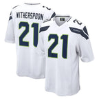 Kooe S.Seahawks #21 Devon Witherspoon Player White Home Game Stitched Jerseys