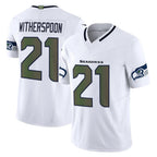 Kooe S.Seahawks #21 Devon Witherspoon Whitel Rivalries Vapor Limited Home Game Stitched Jerseys