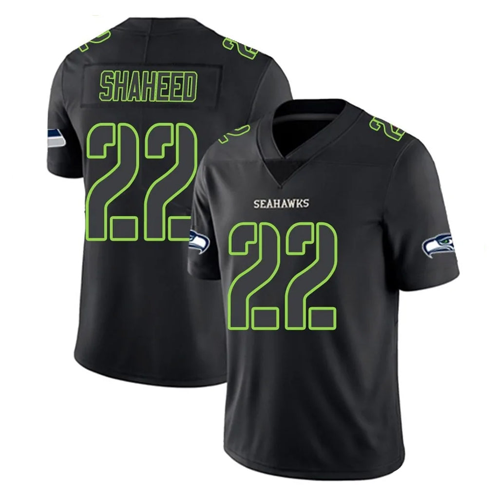 Kooe S.Seahawks #22 Rashid Shaheed Player Black Impact Limited Home Game Stitched Jerseys