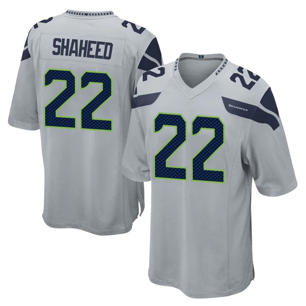 Kooe S.Seahawks #22 Rashid Shaheed Player Gray Home Game Stitched Jerseys