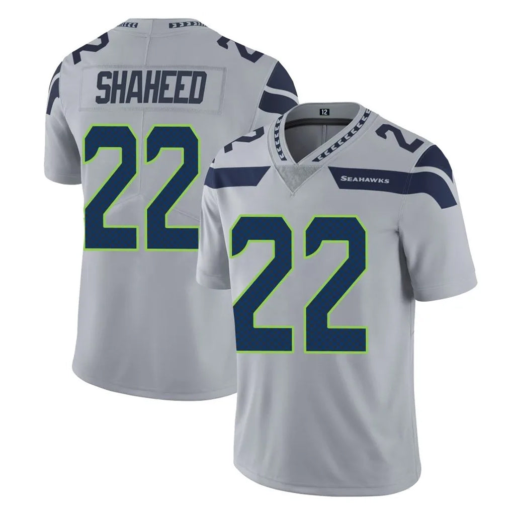 Kooe S.Seahawks #22 Rashid Shaheed Player Gray Limited Vapor Untouchable Home Game Stitched Jerseys