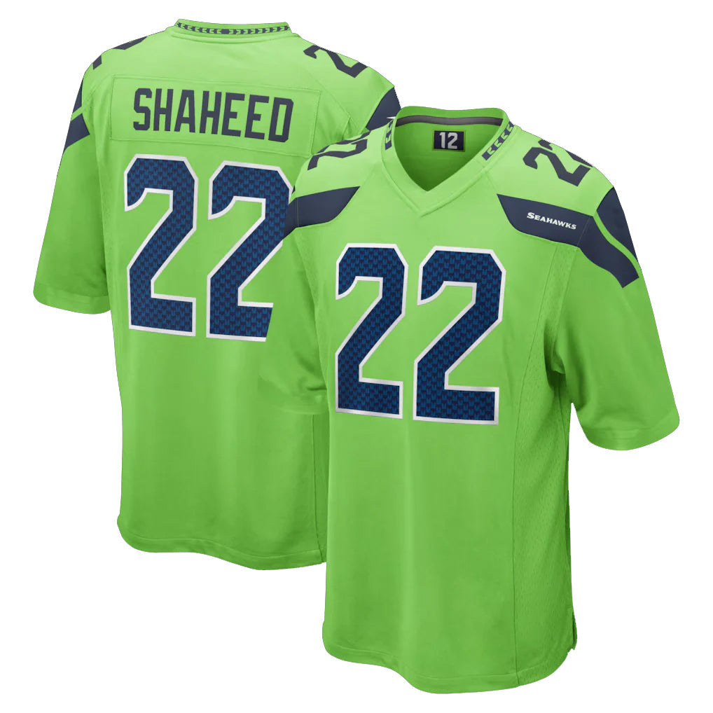Kooe S.Seahawks #22 Rashid Shaheed Player Green Home Game Stitched Jerseys