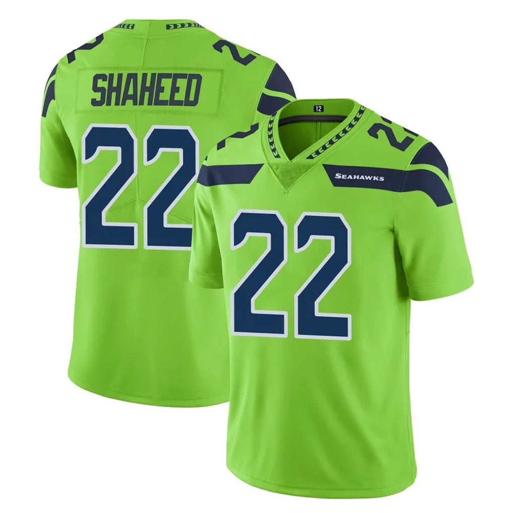 Kooe S.Seahawks #22 Rashid Shaheed Player Green Limited Color Rush Home Game Stitched Jerseys