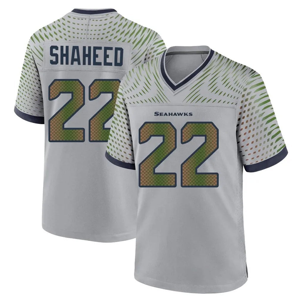 Kooe S.Seahawks #22 Rashid Shaheed Player Grey 2025 Rivalries Collection Home Game Stitched Jerseys