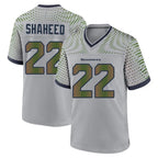 Kooe S.Seahawks #22 Rashid Shaheed Player Grey 2025 Rivalries Collection Home Game Stitched Jerseys