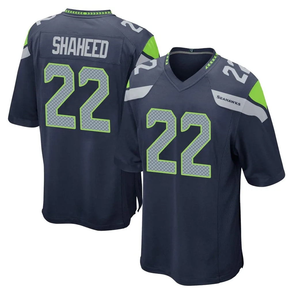 Kooe S.Seahawks #22 Rashid Shaheed Player Navy Home Game Stitched Jerseys