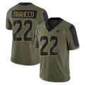 Kooe S.Seahawks #22 Rashid Shaheed Player Olive Salute To Service Limited Game Stitched Jerseys