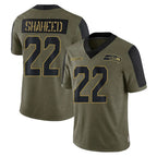 Kooe S.Seahawks #22 Rashid Shaheed Player Olive Salute To Service Limited Game Stitched Jerseys