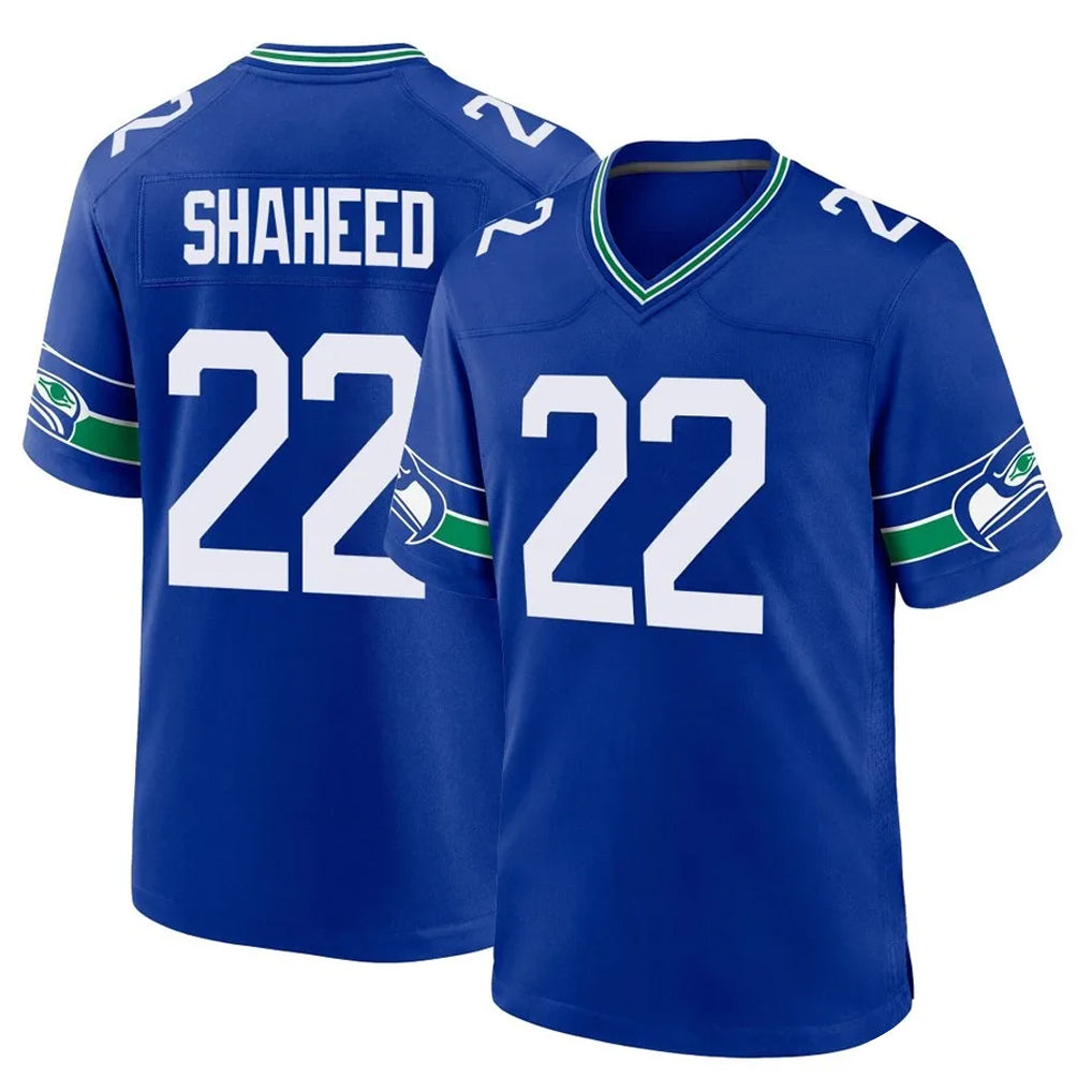 Kooe S.Seahawks #22 Rashid Shaheed Player Royal Throwback Home Game Stitched Jerseys