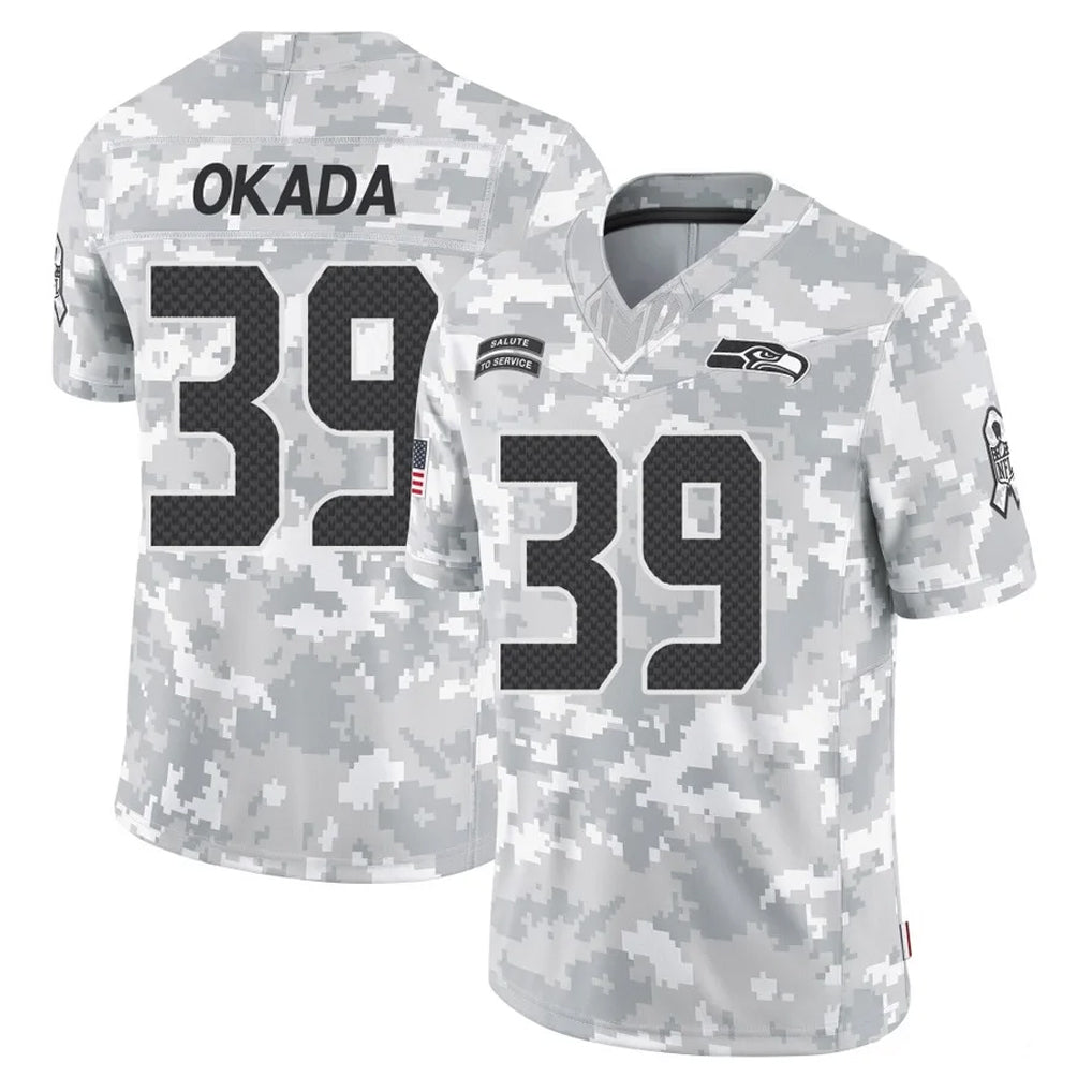 Kooe S.Seahawks #39 Ty Okada Player Arctic Camo Limited Salute To Service Home Game Stitched Jerseys
