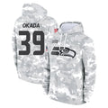 Kooe S.Seahawks #39 Ty Okada Player Arctic Camo Limited Salute to Service Pullover Hoodies Game Stitched Jerseys