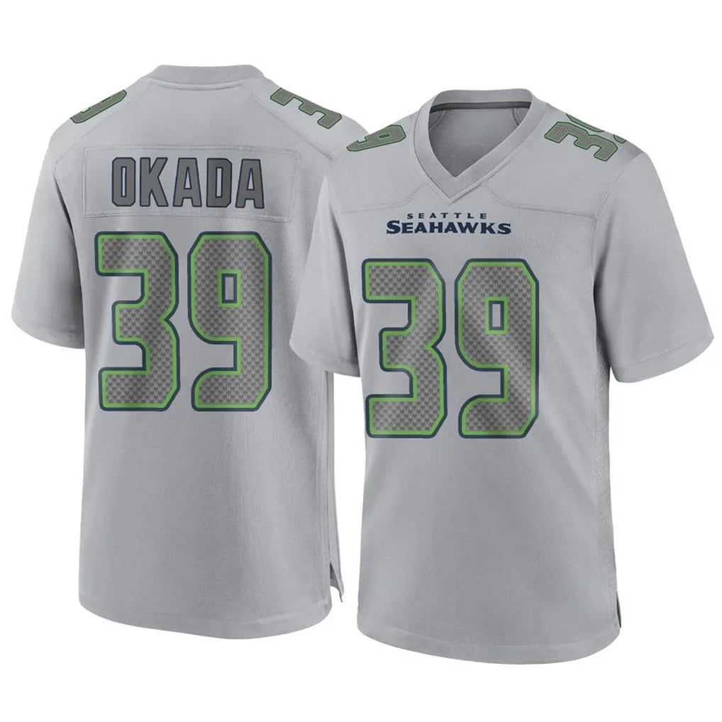 Kooe S.Seahawks #39 Ty Okada Player Gray Atmosphere Fashion Home Game Stitched Jerseys