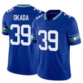 Kooe S.Seahawks #39 Ty Okada Player Royal Limited Throwback Vapor F.U.S.E. Home Game Stitched Jerseys