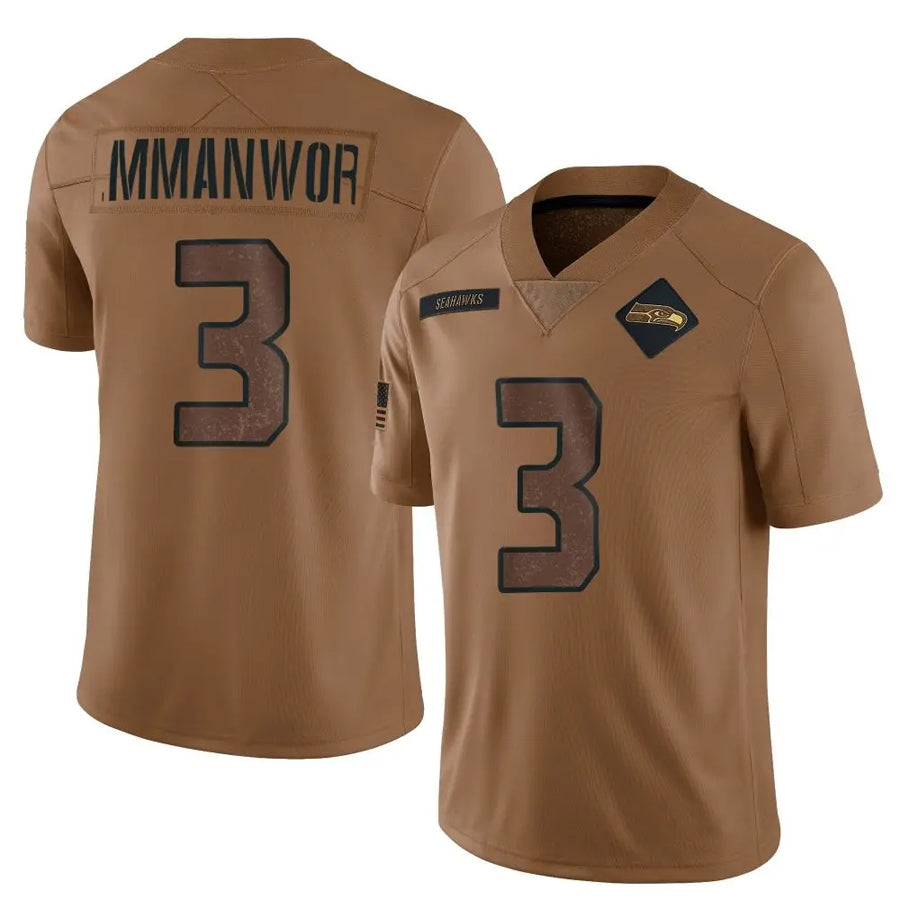 Kooe S.Seahawks #3 Nick Emmanwori Player Brown Salute To Service Limited Football Jerseys