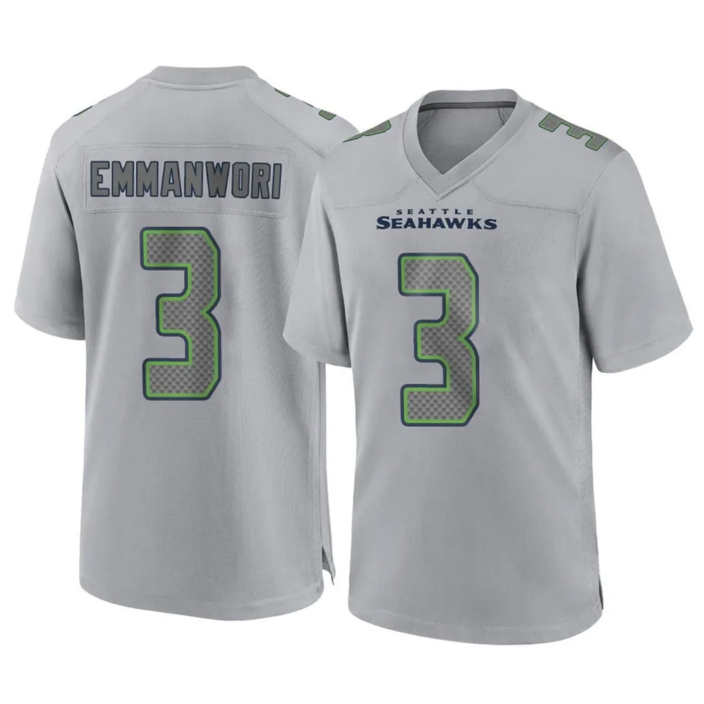 Kooe S.Seahawks #3 Nick Emmanwori Player Gray Atmosphere Fashion Home Game Stitched Jerseys