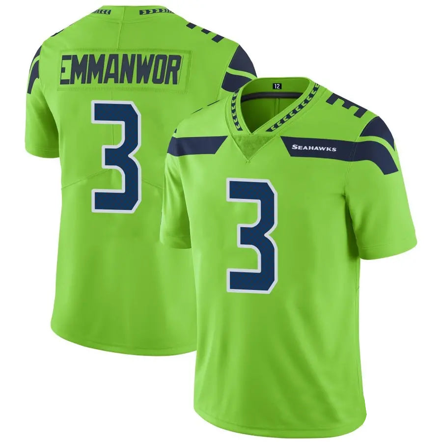 Kooe S.Seahawks #3 Nick Emmanwori Player Green Vapor Limited Football Jerseys