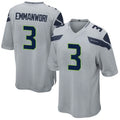 Kooe S.Seahawks #3 Nick Emmanwori Player Grey Game Football Jerseys