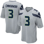 Kooe S.Seahawks #3 Nick Emmanwori Player Grey Game Football Jerseys