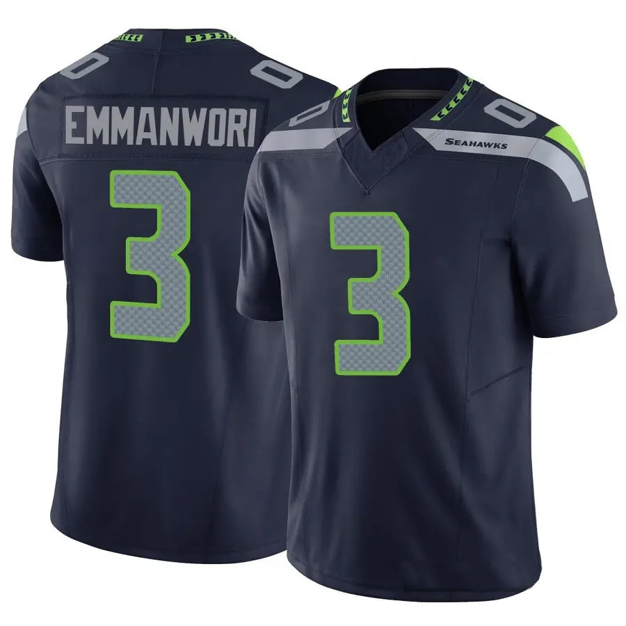 Kooe S.Seahawks #3 Nick Emmanwori Player Navy Vapor F.U.S.E. Limited Football Jerseys