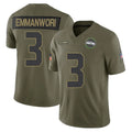 Kooe S.Seahawks #3 Nick Emmanwori Player Olive 2025 Salute To Service Limited Home Game Stitched Jerseys