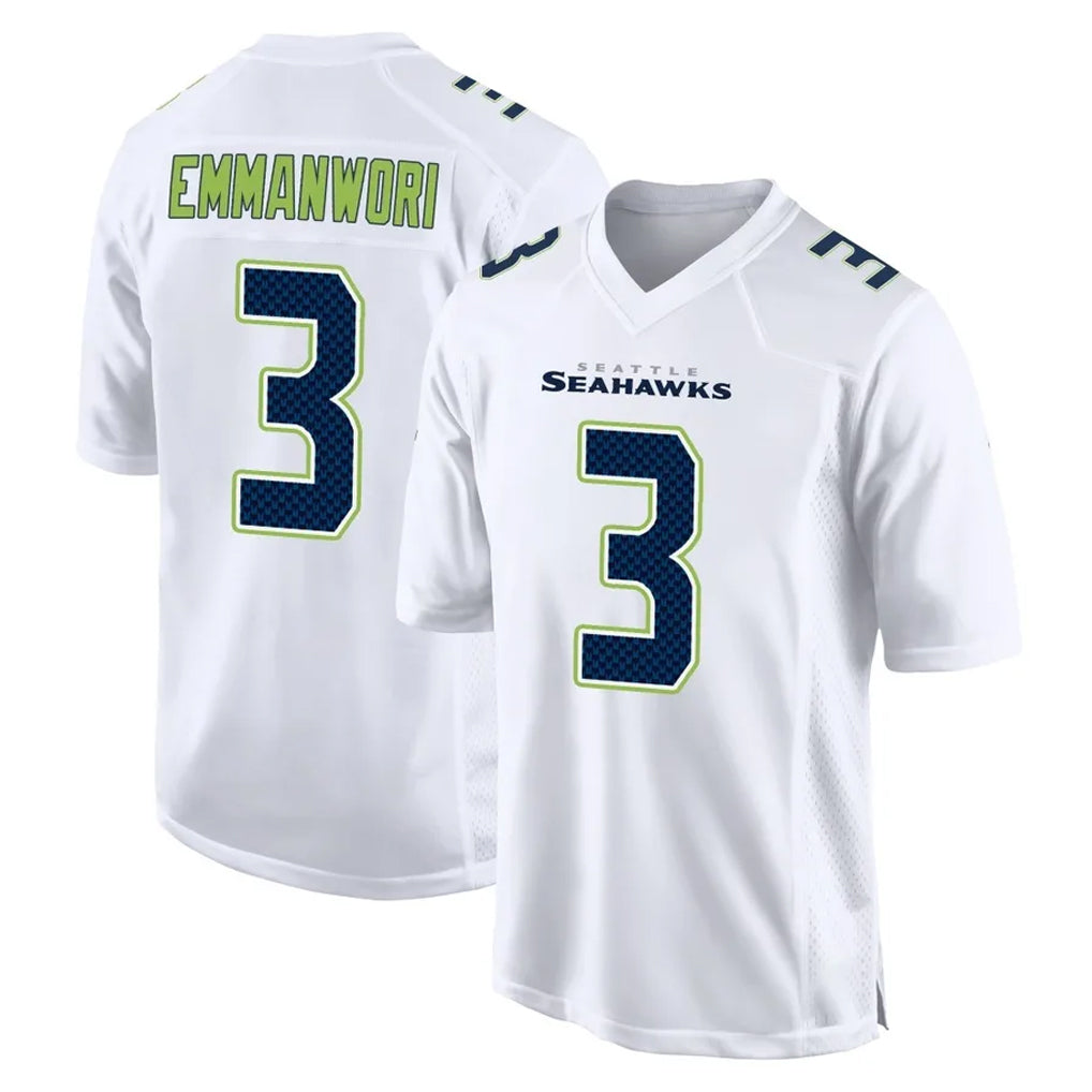 Kooe S.Seahawks #3 Nick Emmanwori Player White Tundra Fashion Home Game Stitched Jerseys