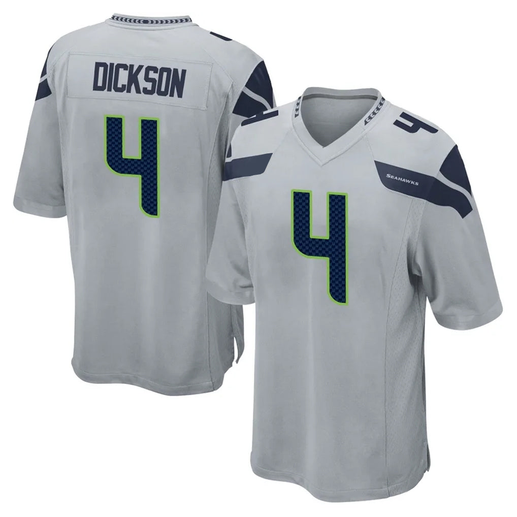 Kooe S.Seahawks #4 Michael Dickson Player Gray Home Game Stitched Jerseys