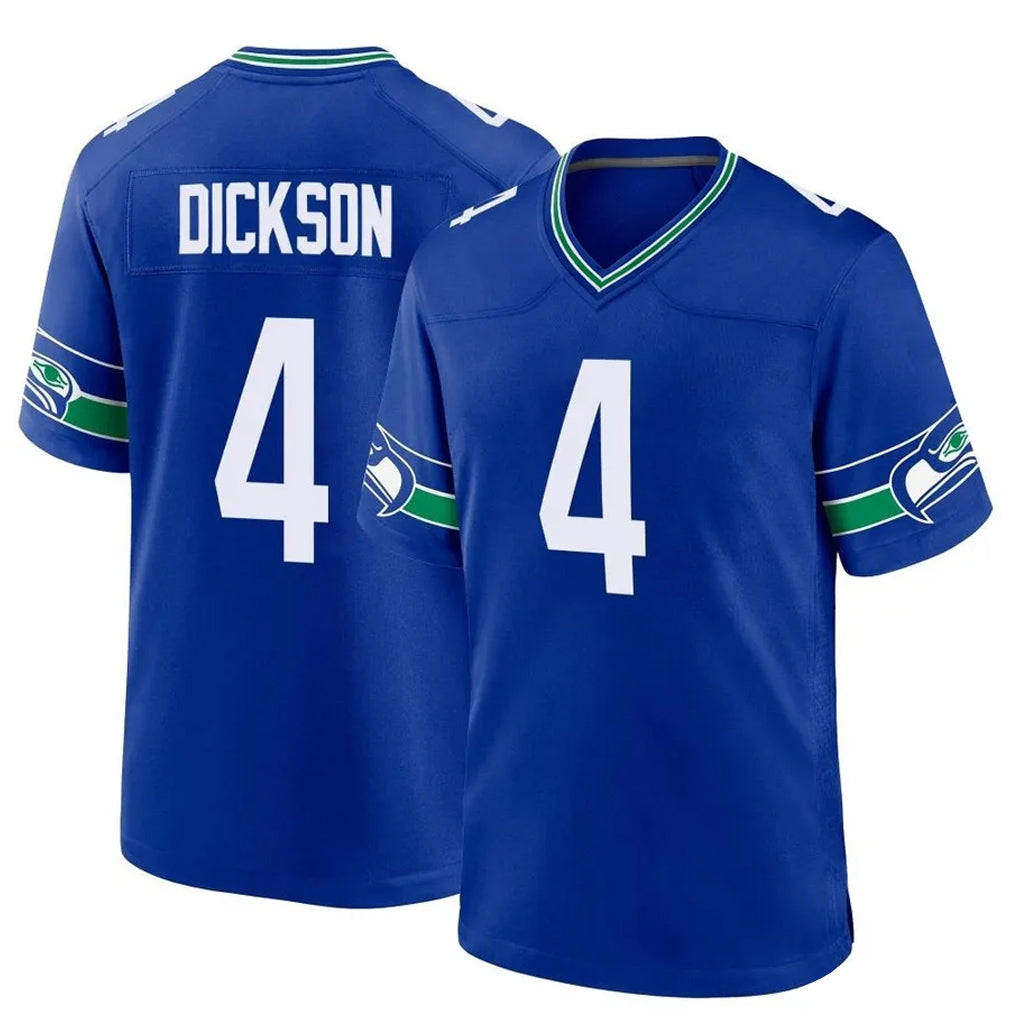 Kooe S.Seahawks #4 Michael Dickson Player Royal Throwback Home Game Stitched Jerseys