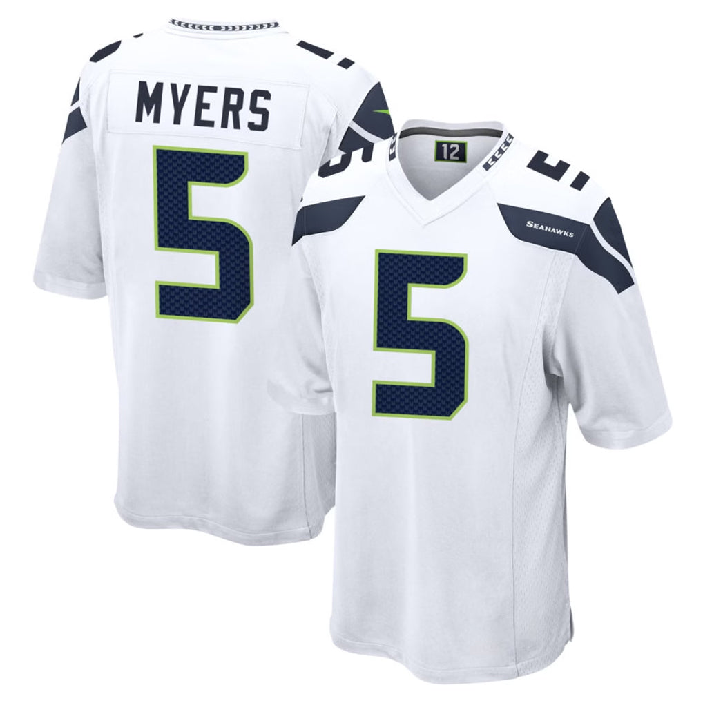 Kooe S.Seahawks #5 Jason Myers Player White Home Game Stitched Jerseys