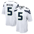 Kooe S.Seahawks #5 Jason Myers Player White Home Game Stitched Jerseys