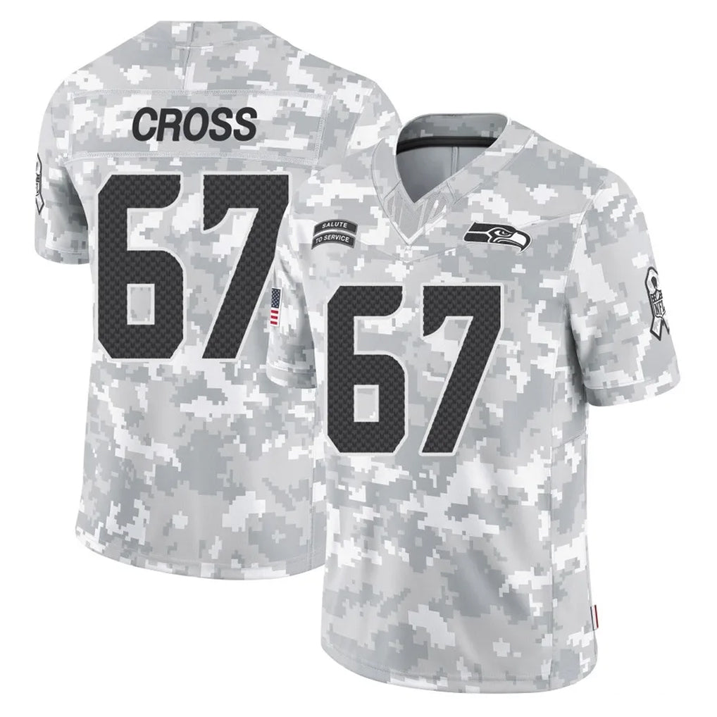 Kooe S.Seahawks #67 Charles Cross Player Arctic Camo Limited Salute To Service Home Game Stitched Jerseys