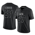 Kooe S.Seahawks #67 Charles Cross Player Black Limited Reflective Home Game Stitched Jerseys