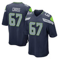 Kooe S.Seahawks #67 Charles Cross Player Navy Home Game Stitched Jerseys