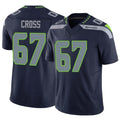 Kooe S.Seahawks #67 Charles Cross Player Navy Limited Vapor F.U.S.E. Home Game Stitched Jerseys