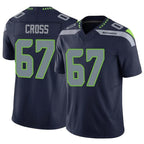 Kooe S.Seahawks #67 Charles Cross Player Navy Limited Vapor F.U.S.E. Home Game Stitched Jerseys